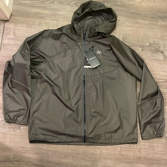 Outdoor Research Men’s Helium Rain Jacket Pewter 3XL NWT - Picture 2 of 9